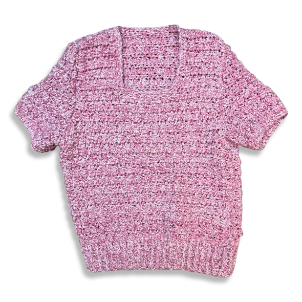 Vintage Pink Handknit Top