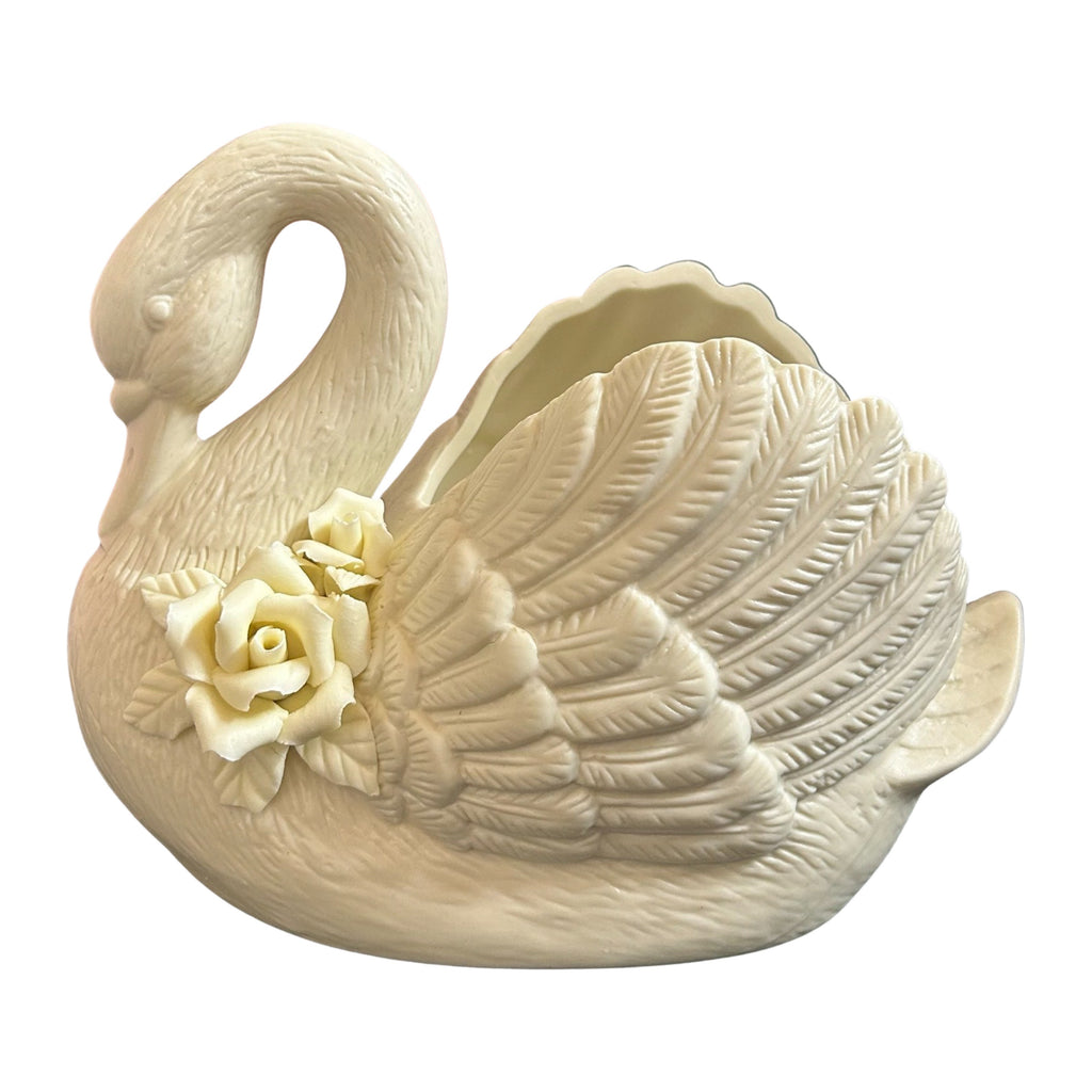 Vintage Ceramic Swan Planter/Dish