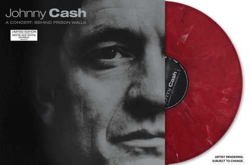 Johnny Cash A Concert: Behind Prison Walls (Limited Edition, Red, Black, & White Marble Colored Vinyl) - (M) (ONLINE ONLY!!)