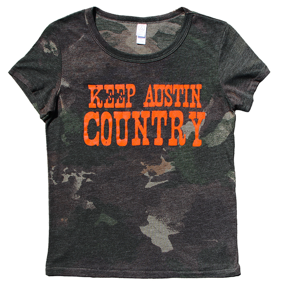 Keep Austin Country Camo Tee - Light Collar