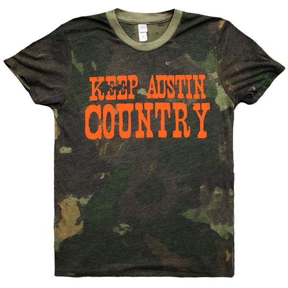 Keep Austin Country Camo Tee - Light Collar