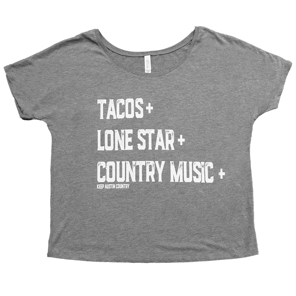 Tacos +Lonestar + Country Music - Women's Tee