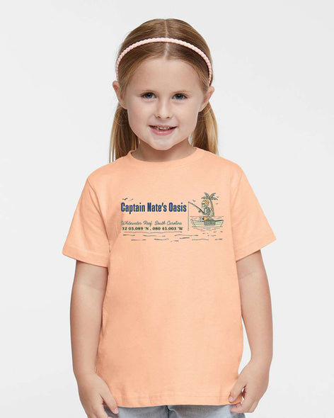Captain Nate's Oasis - Toddler Tee - Peach (Pre-Sale)