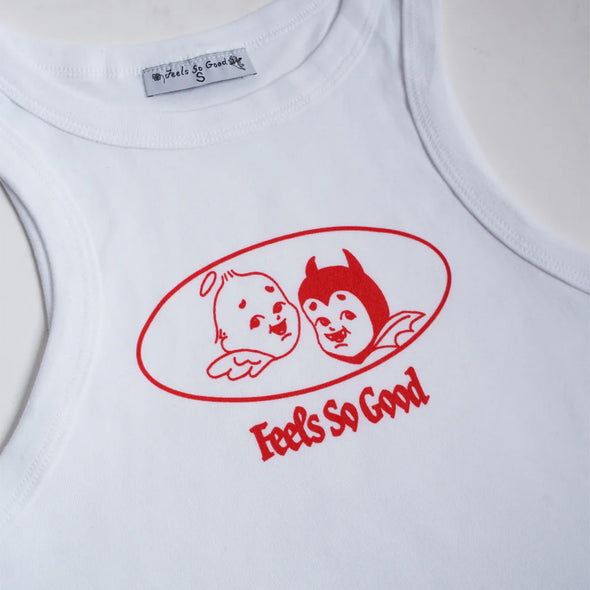 Never Evil Racer Tank - White - LAST CHANCE!