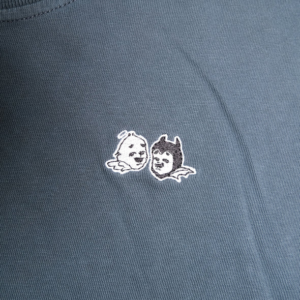 Never Evil Embroidered Perfect Tee - Midnight Navy