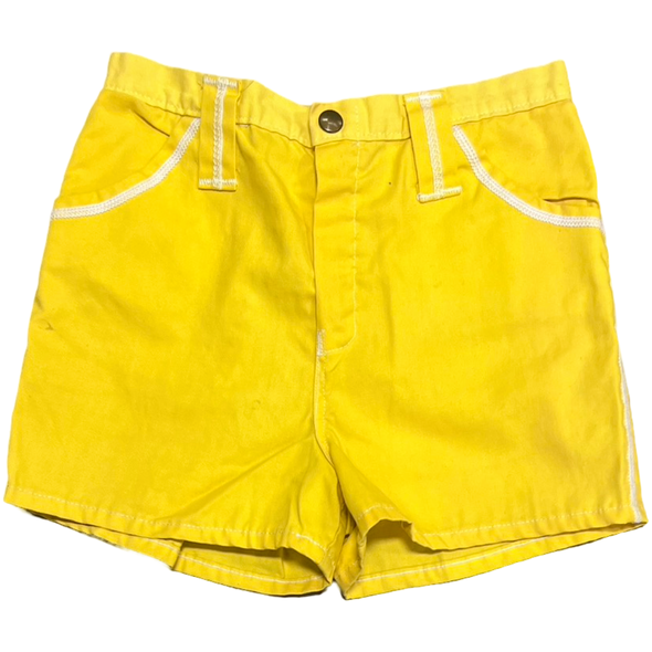 70's Yellow Mini Shorts (24-26)