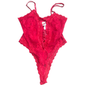 Vintage Victoria's Secret Red Lace Teddy (L)