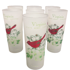 Vintage Virginia Frosted Glass Set (7)