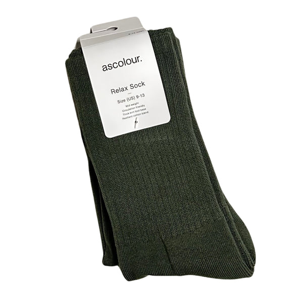 Relax Stripe Socks 2 Pack - Olive