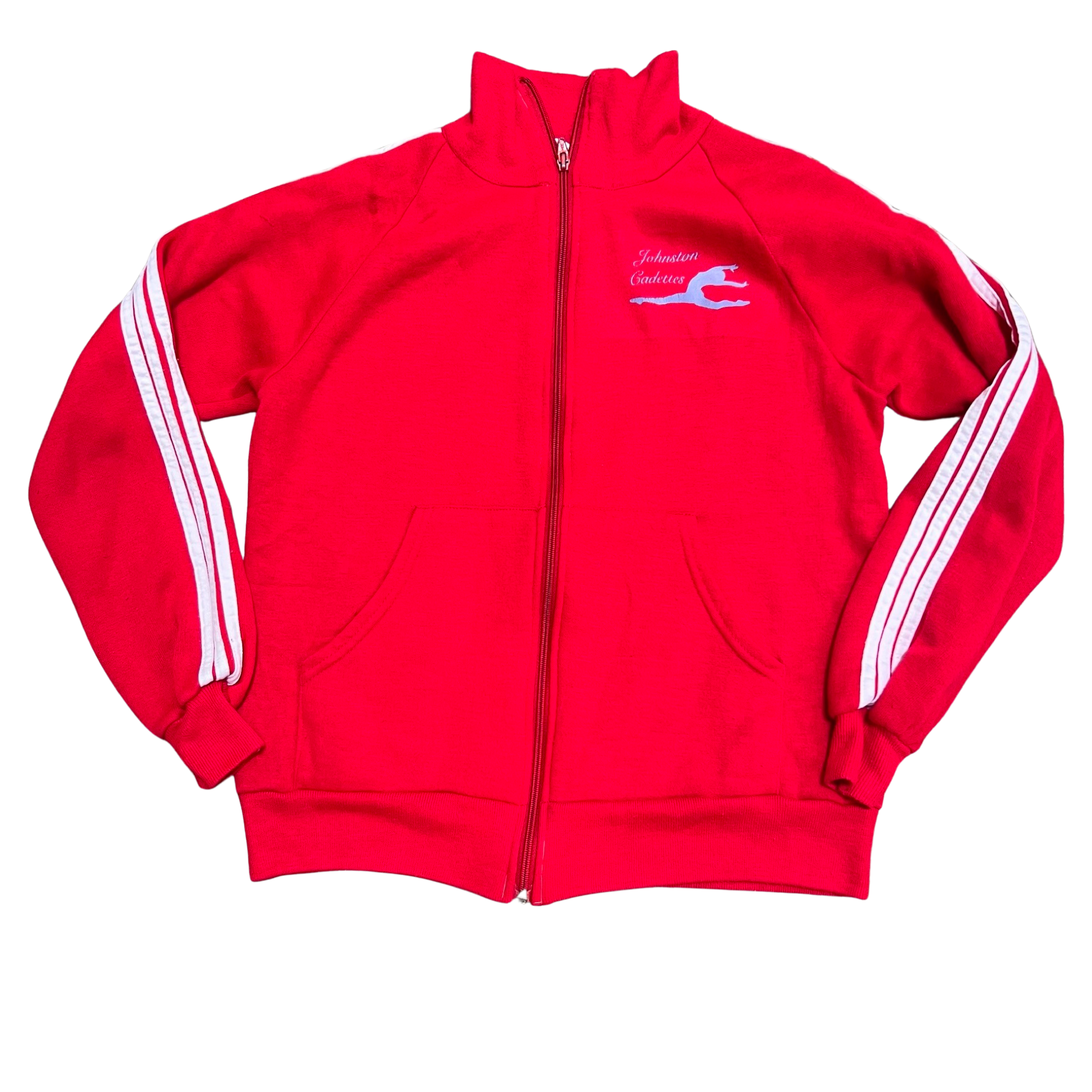 Asics Tiger Vintage 70s 80s Red and White Striped Track Jacket Men's Large