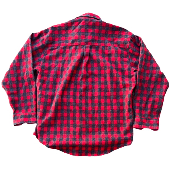 Vintage Buffalo Check Wool Shirt (XL)