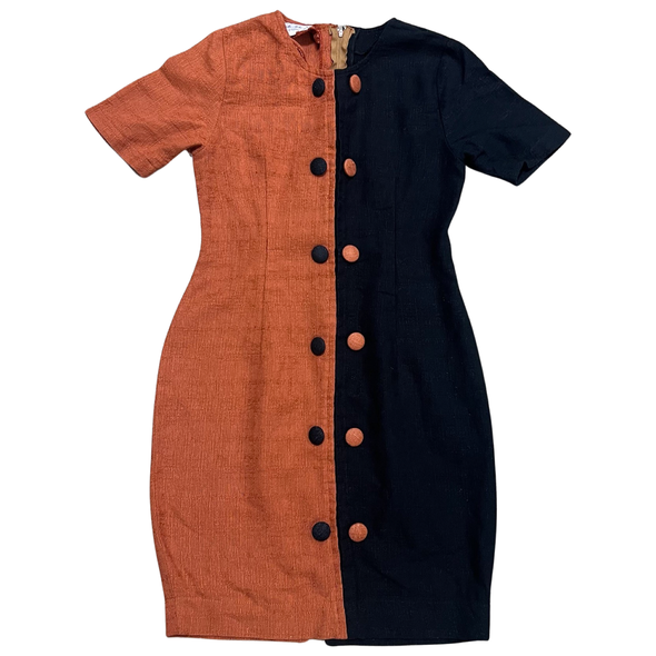 Vintage 60's Linen Mod Mini Dress (S)