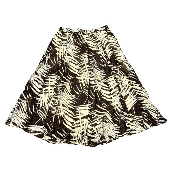 Vintage Palm Print Maxi Skirt (XXL)