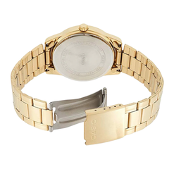 Casio Men's Gold Dial Stainless Steel Band Quartz Watch