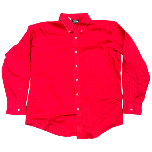 Vintage 70's Red Button Up Shirt (XL)