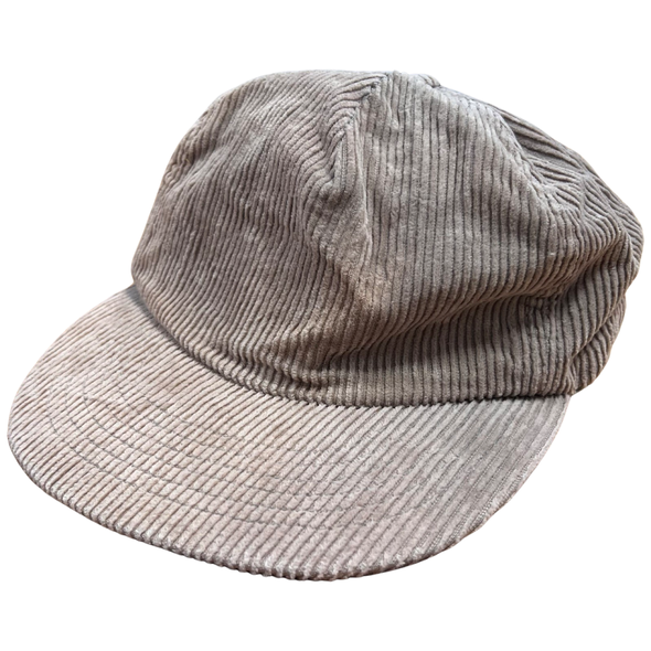 Vintage Tan Cord Strapback Hat