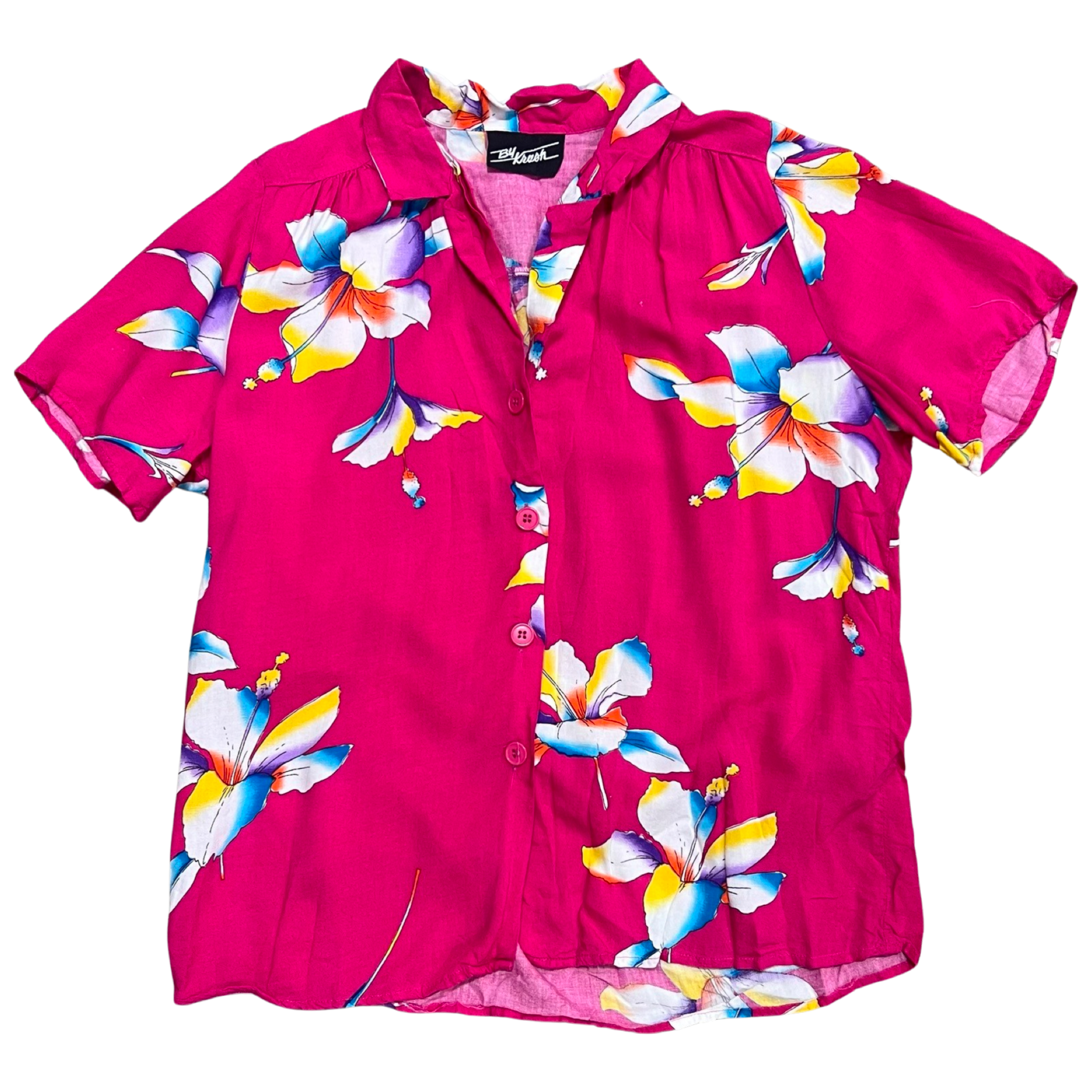 womens pink hawaiian shirt