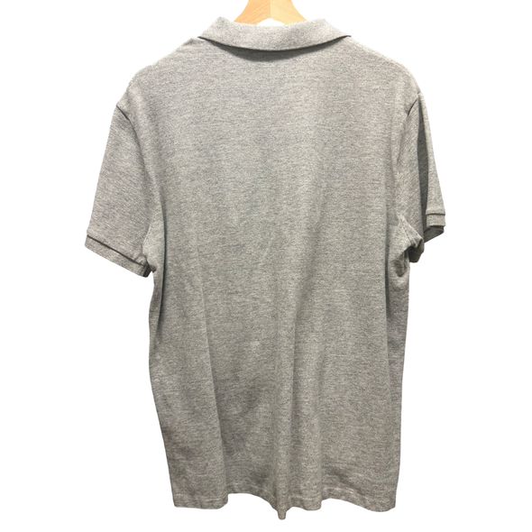 Vintage Polo Heather Grey Letterman Spellout Knit Polo (L)