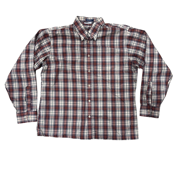 Vintage Plaid Button Up Shirt (XL)