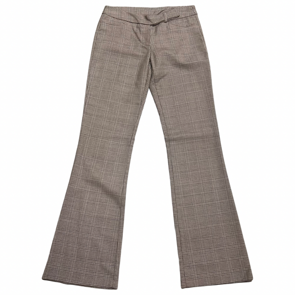 Vintage Y2K Plaid Low Rise Flair Pants (27x32)