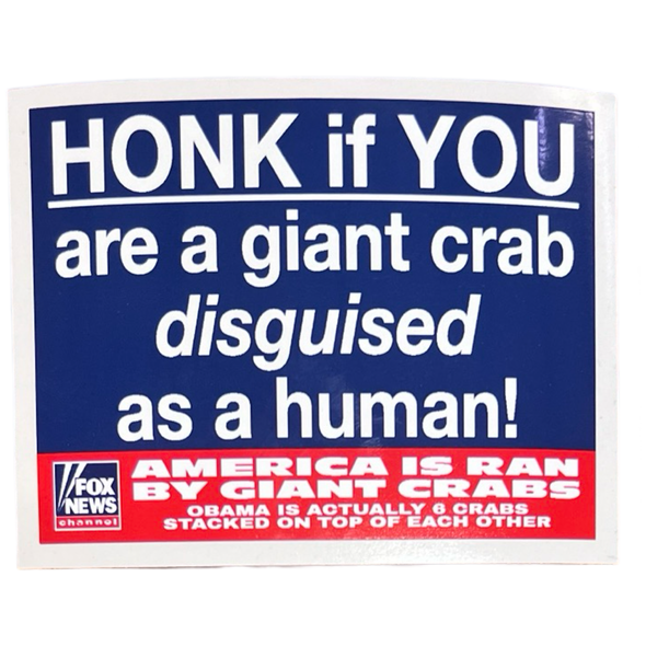 Giant Crab Bumper Sticker