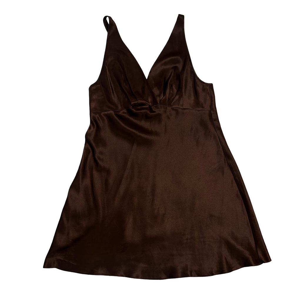 Vintage Chocolate Slip Dress (L)