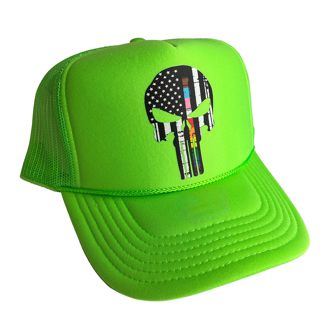 Punisher Thin Gay Line Slime Trucker Hat Custom Trucker Hat Feels So Good