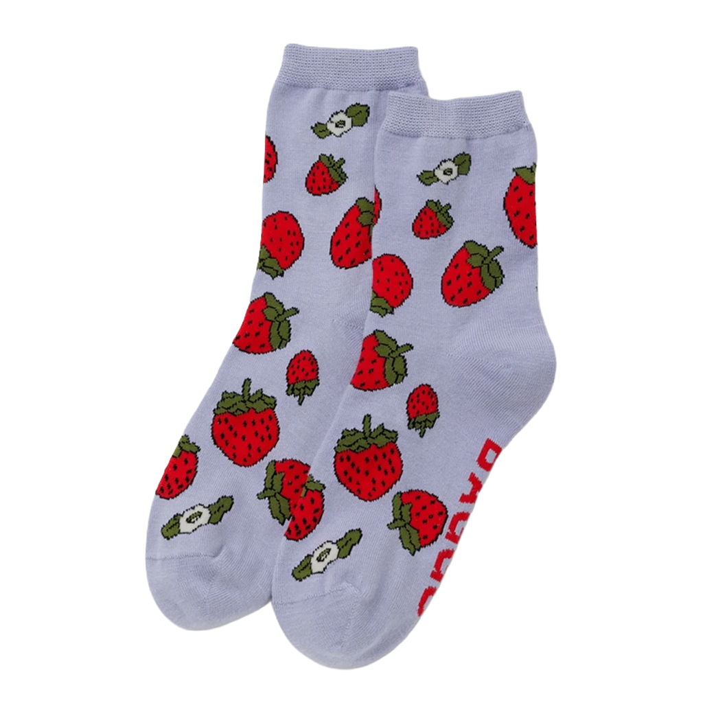 Baggu Crew Sock - Strawberry Blossom
