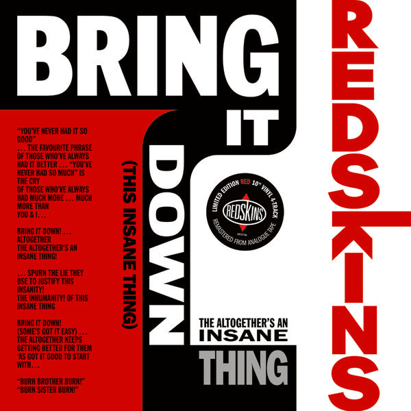 THE REDSKINS Bring It Down (This Insane Thing)