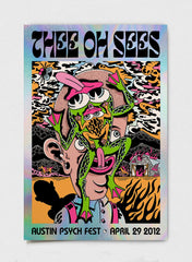 Thee Oh Sees - Live at Levitation 2012 Poster (Foil and Regular) - LEVITATION