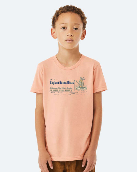 Captain Nate's Oasis - Youth Tee - Peach (Pre-Sale)