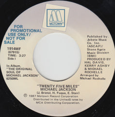 Michael Jackson : Twenty Five Miles (7", Promo)