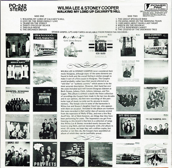 Wilma Lee & Stoney Cooper : Walking My Lord Up Calvary's Hill (LP, Album, RE)