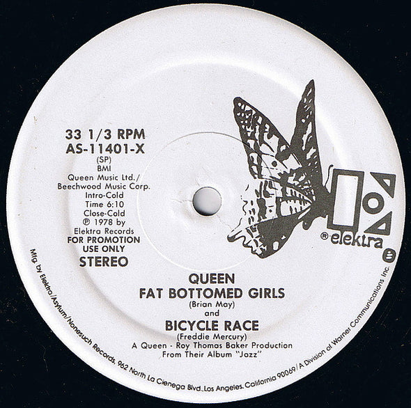 Queen : Fat Bottomed Girls And Bicycle Race (12", Promo)