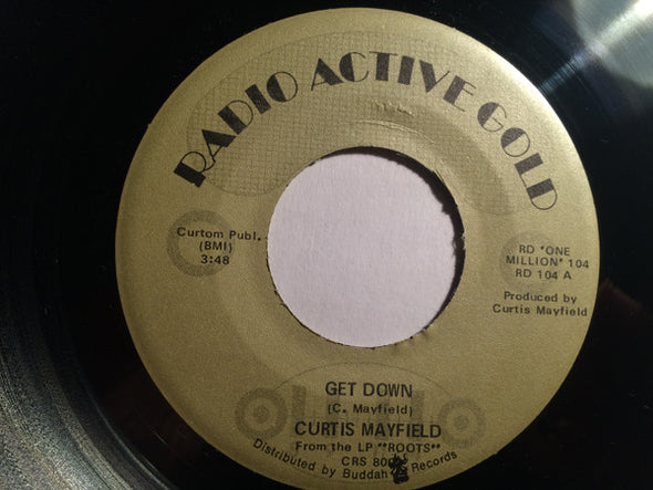 Curtis Mayfield : Get Down / We're A Winner (7", Single, RE)