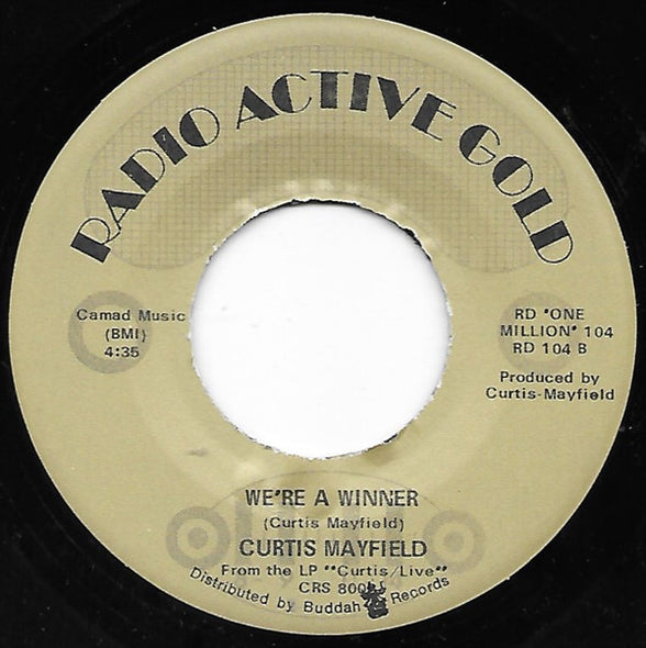 Curtis Mayfield : Get Down / We're A Winner (7", Single, RE)