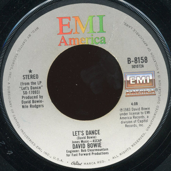 David Bowie : Let's Dance / Cat People (Putting Out Fire) (7", Single, Win)