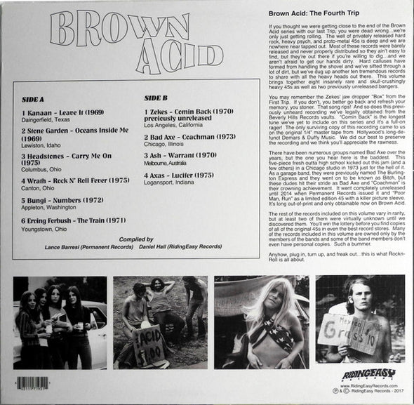 Various : Brown Acid: The Fourth Trip (Heavy Rock From The Underground Comedown) (LP, Comp)