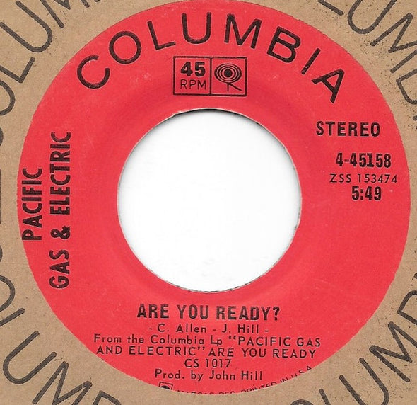 Pacific Gas & Electric : Are You Ready? (7", Single)