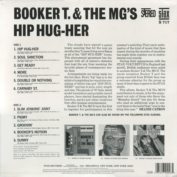 Booker T. & The MG's* : Hip Hug-Her (LP, Album, RE, 180)