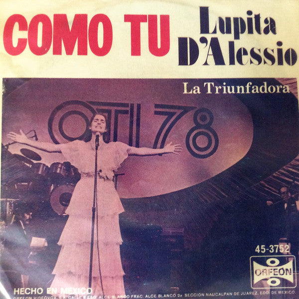 Lupita D'Alessio - Como Tu / La Triunfadora (7