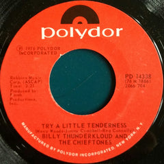 Billy Thunderkloud And The Chieftones : Try A Little Tenderness (7", Single)