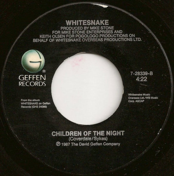 Whitesnake : Here I Go Again (7", Single, Spe)