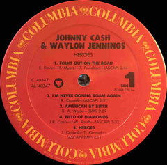 Johnny Cash & Waylon Jennings : Heroes (LP, Album, Car)