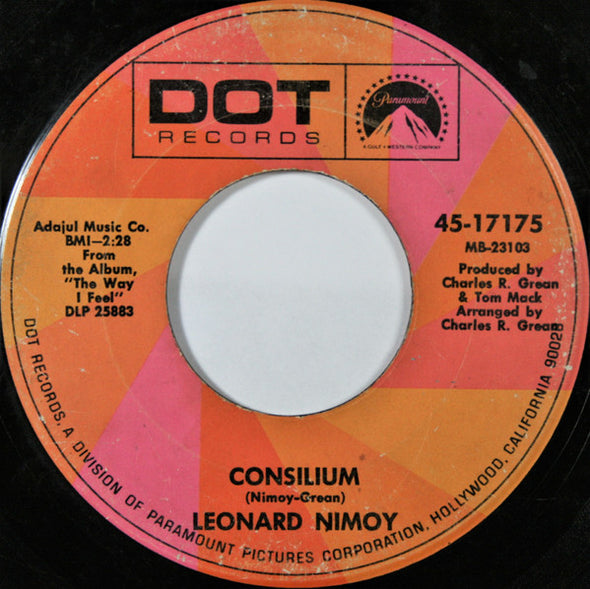 Leonard Nimoy : Here We Go 'Round Again / Consilium (7", Single)