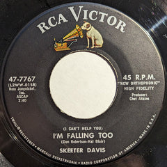 Skeeter Davis : (I Can't Help You) I'm Falling Too (7", Single)