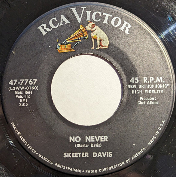 Skeeter Davis : (I Can't Help You) I'm Falling Too (7", Single)