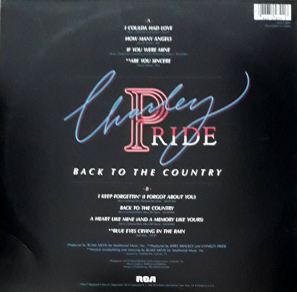 Charley Pride : Back To The Country (LP)