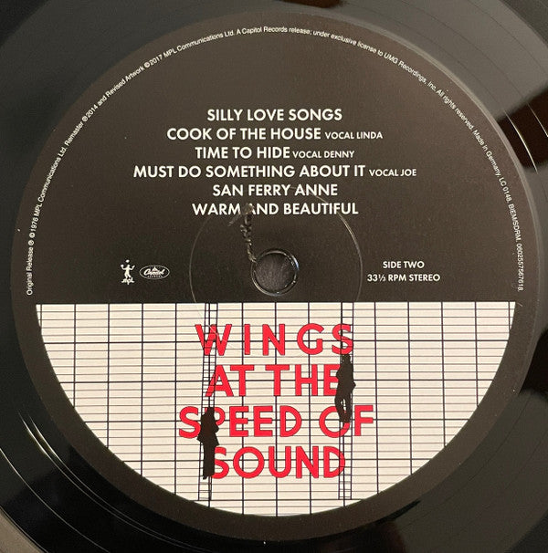Wings (2) : Wings At The Speed Of Sound (LP, Album, RE, RM, 180)