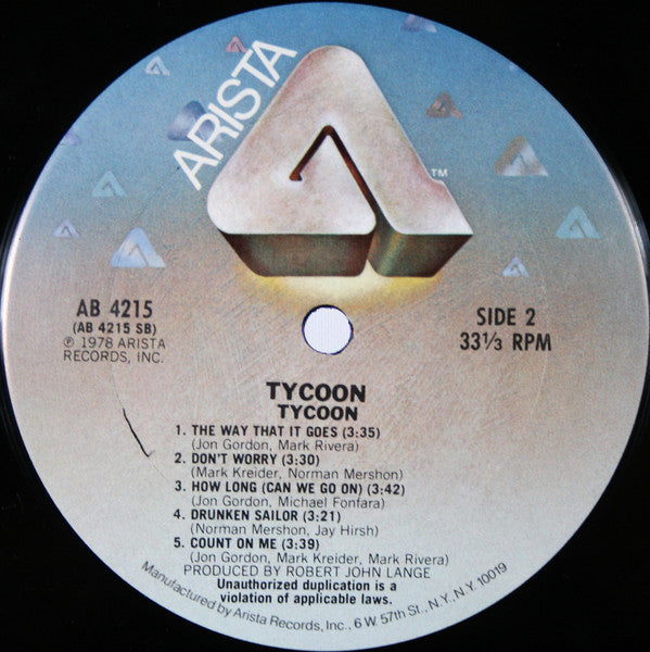 Tycoon (3) : Tycoon (LP, Album, Ter)